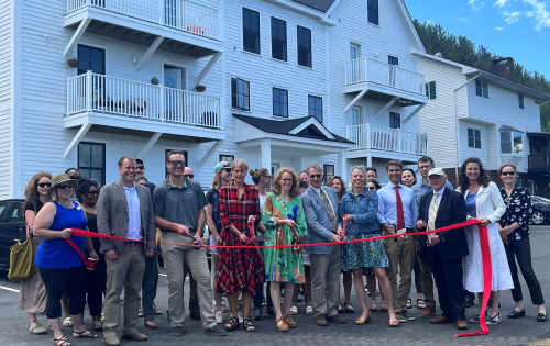 Ribbon cutting ceremony at River Bend, Stowe