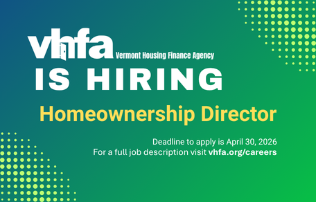 VHFA is Hiring: Homeownership Director