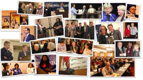 Photo collage of past conferences