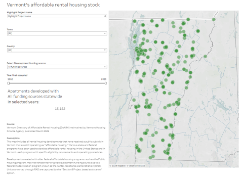 Map of Affordable Rental Housing Development