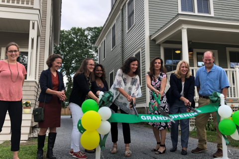 A ribbon-cutting celebration.